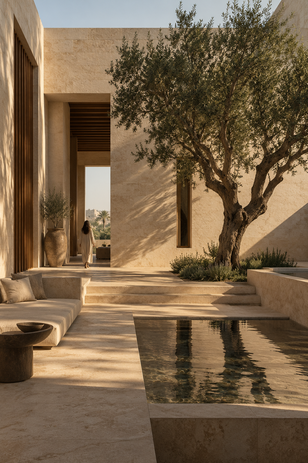 Conceptual architectural courtyard image